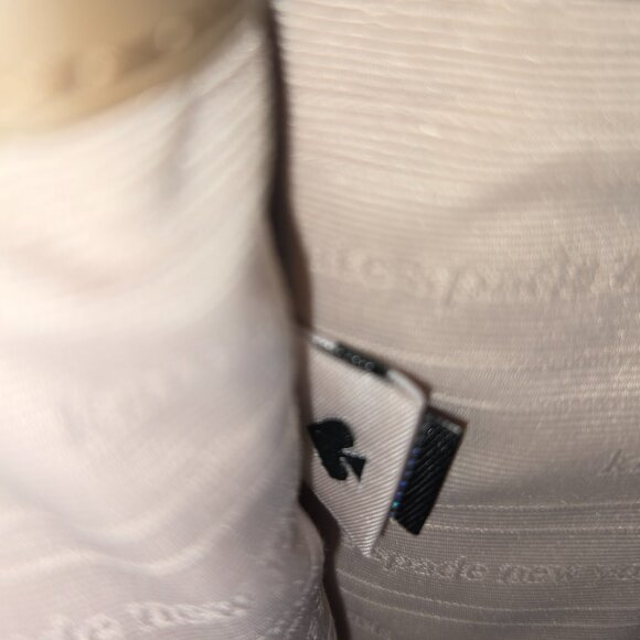 KATE SPADE Oversized Spade Flower Jacquard Stripe Manhattan Large Tote (New) - Picture 9 of 10